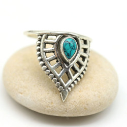 bague argent et pierre...