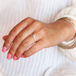 Bague argent pierre bleue...