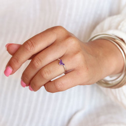 bague argent améthyste...