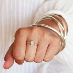 Bague 2 pierres de lune...