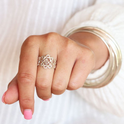 Bague argent massif à...