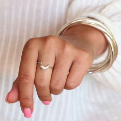 Bague argent massif demi...