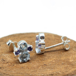 puce d'oreille argent et...