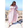 robe kaftan rose - Mosaik bijoux indiens