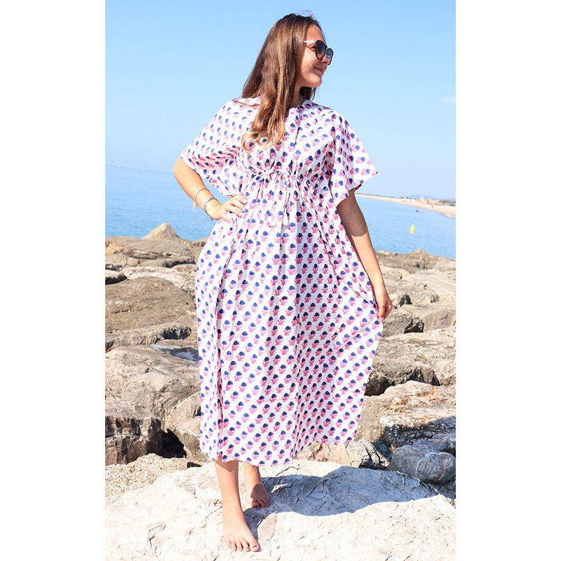 robe kaftan coton - Mosaik bijoux indiens robe kaftan coton - Mosaik bijoux indiens