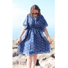 robe kaftan coton bleue - Mosaik bijoux indiens