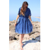 Robe bleue kaftan en coton Mosaik Bijoux Indiens - 2