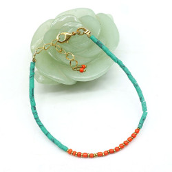 bracelet fin turquoise -...
