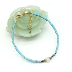 bracelet fantaisie bleu...