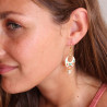Boucle d'oreille fantaisie indienne - Mosaik bijoux indiens