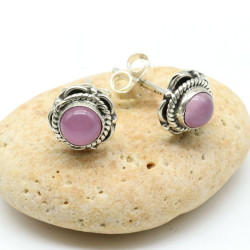 Puce d'oreille argent fleur...