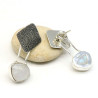 Boucle d'oreille argent indienne - Mosaik bijoux indiens
