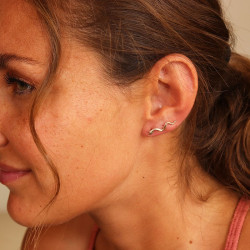 Boucle d'oreille serpent en...