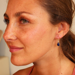 Boucle d'oreille lapis...