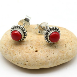 Puce d'oreille argent agate...
