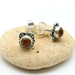 Puce d'oreille en argent et...