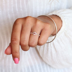 Bague pierre rouge en...