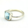Bague topaze bleue en argent - Mosaik bijoux indiens