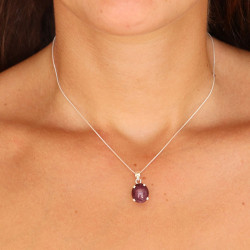 Pendentif rubis étoilé en...