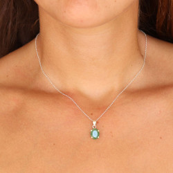Pendentif argent pierre...