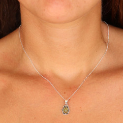 Pendentif argent pierre...