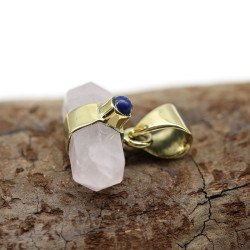 Pendentif pierre rose -...