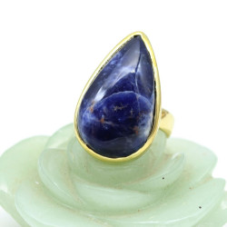 Bague pierre sodalite -...