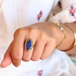 Bague poison en laiton -...