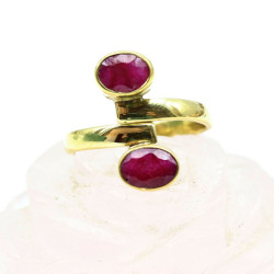 Bague rubis dorée - Mosaik...