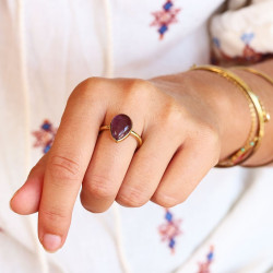 Bague ajustable dorée...