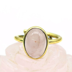 Bague fine pierre rose -...