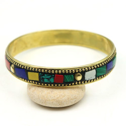 Bracelet résine colorée -...