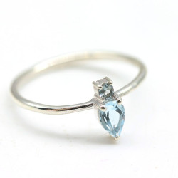 Bague fine argent pierre...
