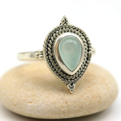 Bague fluorite bleue en...