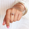 Bague cornaline en argent - Mosaik bijoux indiens