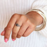 Bague argent et iolite - Mosaik bijoux indiens