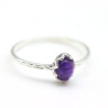 Bague argent fine pierre violette - Mosaik bijoux indiens
