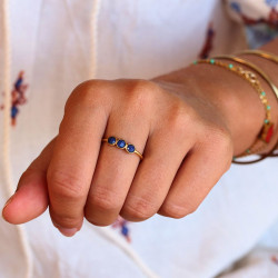 Bague fine lapis lazuli...