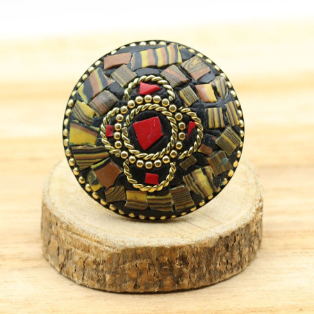 Bague fantaisie indienne - Mosaik bijoux indiens
