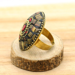 Bague ethnique résine...