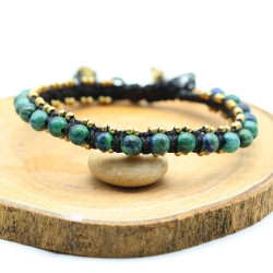 Bracelet azurite macramé -...