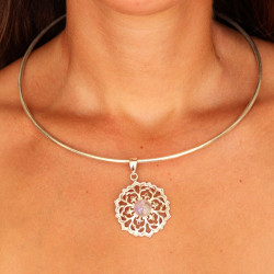Pendentif argent pierre de...