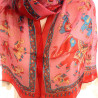 Foulard en soie rose - Mosaik bijoux indiens