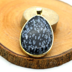 Pendentif laiton pierre...
