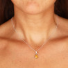 Petit pendentif pierre jaune - Mosaik bijoux indiens