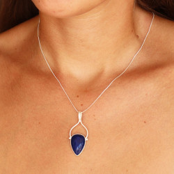 Pendentif argent pierre...