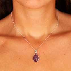 Pendentif argent améthyste...