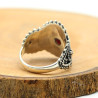 Bague argent travaillée ethnique - Mosaik bijoux indiens