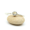 Bague pierre de lune argent fine - Mosaik bijoux indiens