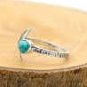 Bague argent croissant de lune - Mosaik bijoux indiens - c34